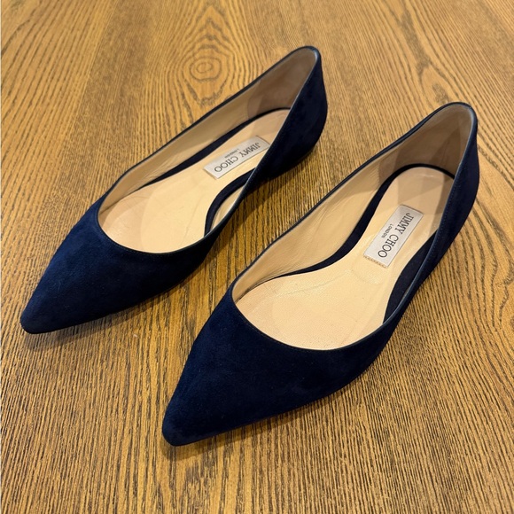JIMMY CHOO Romy suede ballet flats - Navy - - Picture 5 of 13